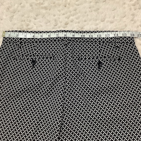 🛍️ GAP Slim Cropped Stretch Black & White Pattern Pants - Size 4 - Picture 9 of 11